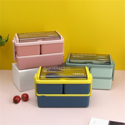 1400ML three-compartment bento box