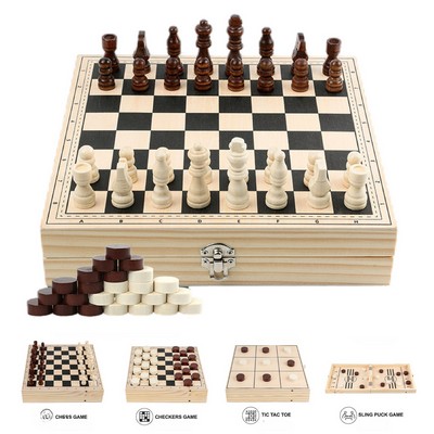 4 in 1 Wooden Board Game Board