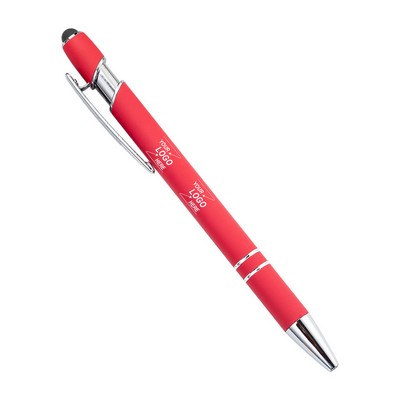 Engraved Metal Pen with Stylus