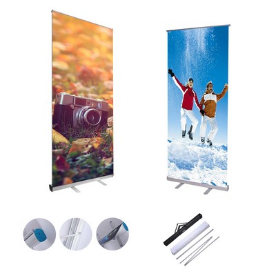 Retractable Banner Stand with 33" x 79" Custom Printed