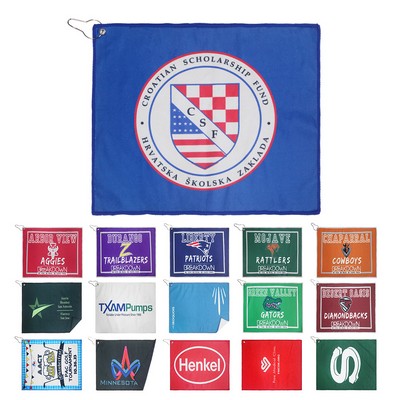 15" x 18" Microfiber Rally Towel w/ Hook