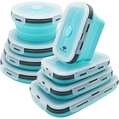 Collapsible Silicone Containers with Lids