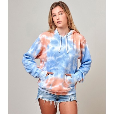 J America Wholesale Blanks Tie Dye Fleece Hood