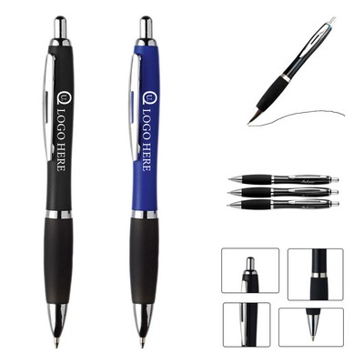 Retractable Plastic Ballpoint Pen