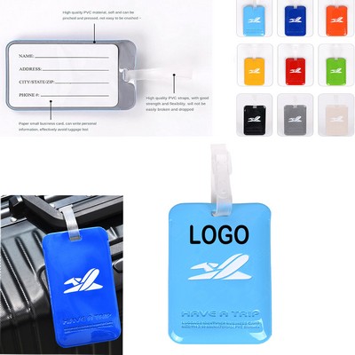 Pvc Plastic Soft Rubber Custom Luggage Tag