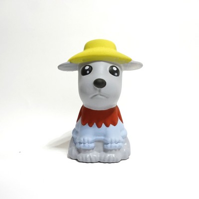 Slow Rebound Dog Wearing Hat Stress Ball