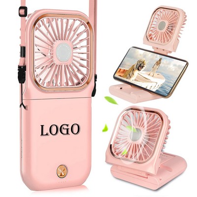 Folding Neck Power Bank Fan 3000Mah