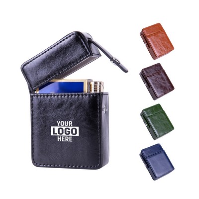 PU Leather Flip Top Cigarette Case