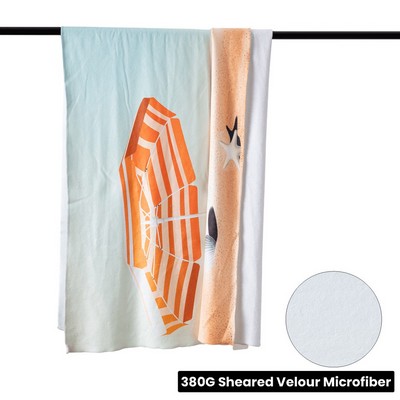 Subli-Sheared Velour Beach Towel