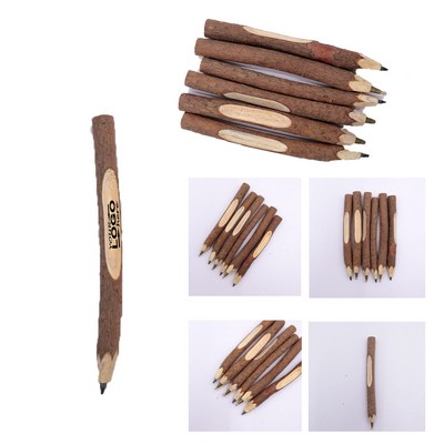 Creative Log Material Wood Bark Ballpoint Pen&Pencil