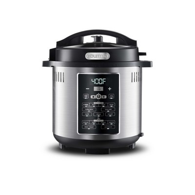 Gourmia Gourmia One-Lid Pressure Cooker + Air Fryer 6Qt