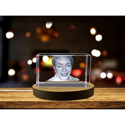 Ona Judge 3D Engraved Crystal - Honor the Legacy of a Trailblazing Photographer