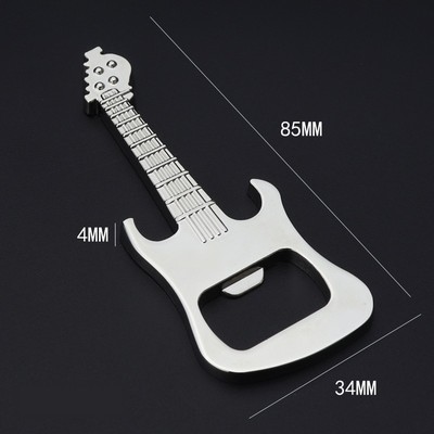 Guitar-Shaped Bottle Opener Keychain