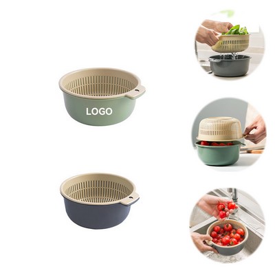 Kitchen Double-Layer Drain Basket