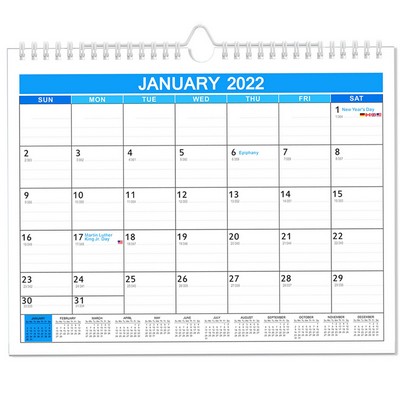 18 Months 15"*12" Wall Calendar From Jan 2025 To June 2026