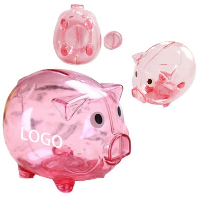 Plastic Cartoon Piggy Bank