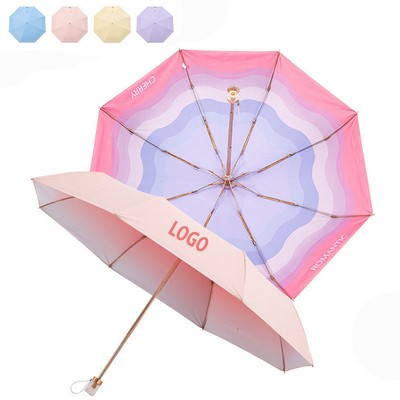 Upf 50+ Uv Blocker Sun Protection Travel Umbrella