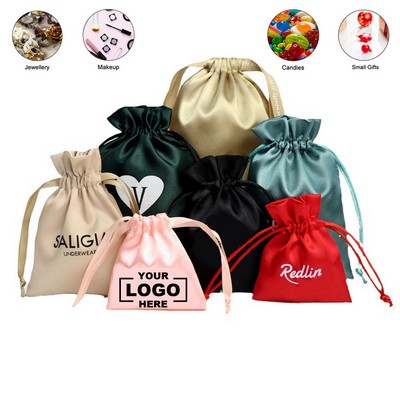 Satin Gift Bag with Drawstring Closure