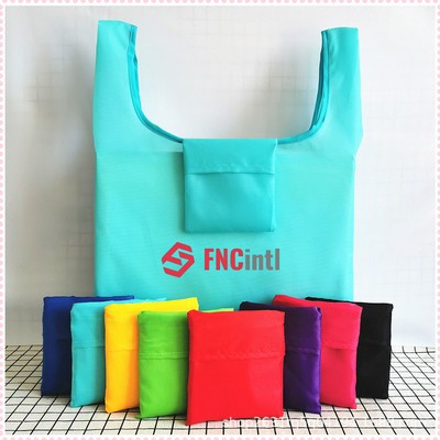 Polyester 210t Shopping Bag Eco-friendly RPET Folding Portable Storage Bag