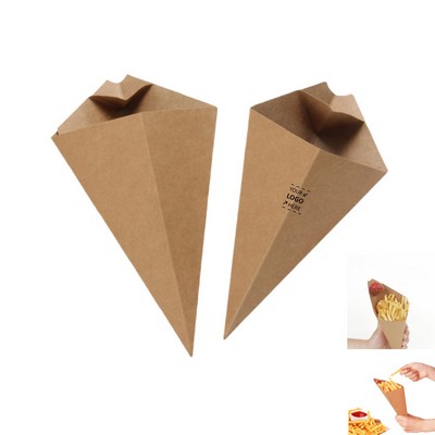 Disposable French Fries Holder Cups- Cone Shaped