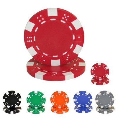 Clay Composite Striped Dice Poker Chips