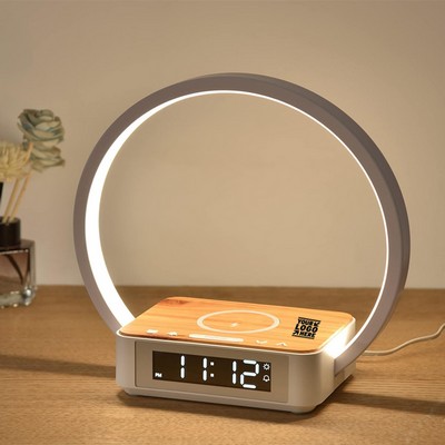 Desk Lamp with Alarm Clock Wireless Charger