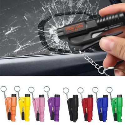 Emergency Window Breaker Keychain with Cutter