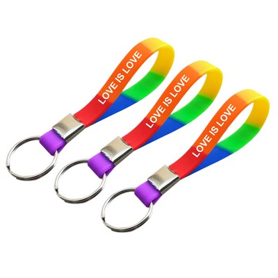 Rainbow Silicone Keychain