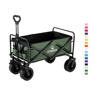 Camping Trolley Beach Foldable Hiking Handcart Garden Wagon