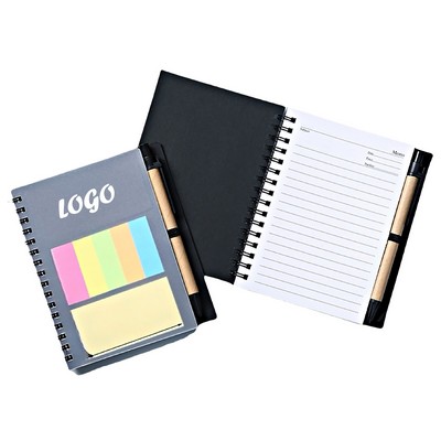 Custom Spiral Notebook with Pen & Sticker