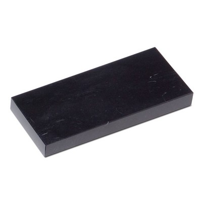 Jet Black Rectangular Marble Base (8"x¾"x3")