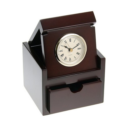 Box Clock w/Keepsake Drawer