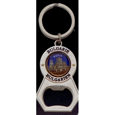 Zinc Die Cast Spinner Bottle Opener Key Tag