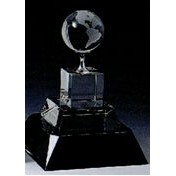 Optic Crystal Globe Award (5 1/8"x3")