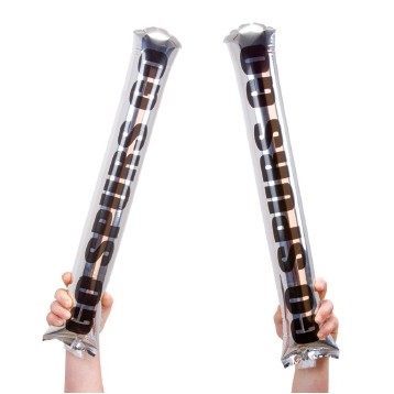 Metallic Inflatable Noisemakers (Pair)