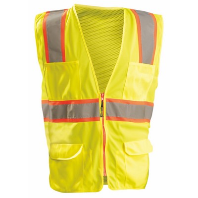 Class 2 Solid/Mesh Two Tone Surveyor Vest