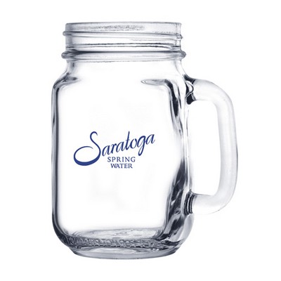 16 Oz. Mason Jar Beer Mug (Deep Etch)