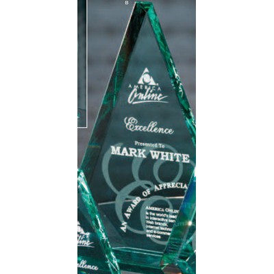 Large Jade Crystal American Diamond Award