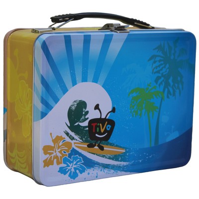 Lunch Box & Thermos with 4 Color Full Body Imprint - Imported