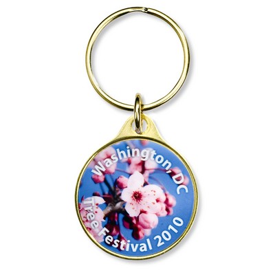 Round Digital Emblem Key Tag