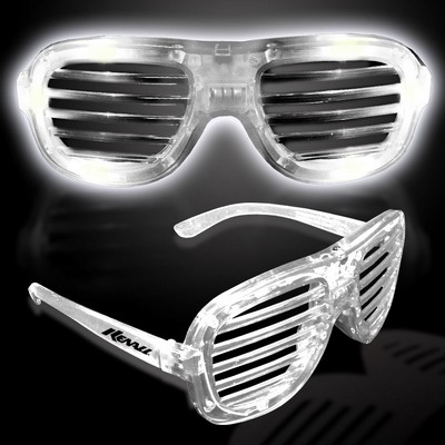 White Light-Up Slotted Eyeglasses