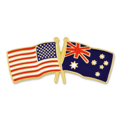 USA & Australia Flag Pin