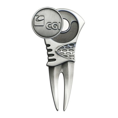 Back Action Divot Tool w/Die Struck Ball Marker