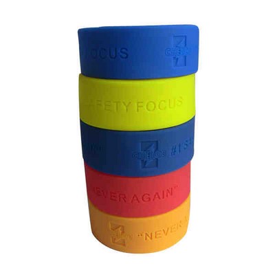 1" Wide Silicone Wristband