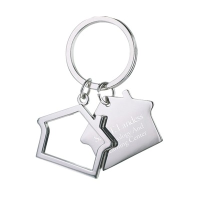 Double House Design Key Chain