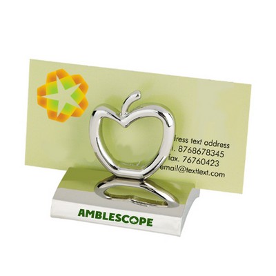 Chrome Apple Business Card Holder