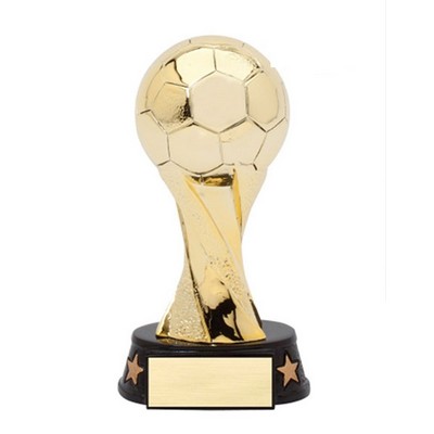 9" Gold Soccer Spiral Resin Award