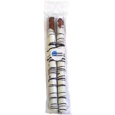 2 Piece Large Birch Bark Chocolate Pretzel Rods