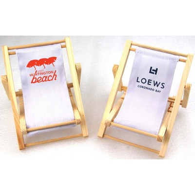 Wood Mini Beach Chair Cell Phone Holder/Business Card Holder.