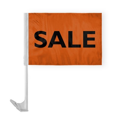 Sale Car Flags 12x16 inch (Orange & Black)